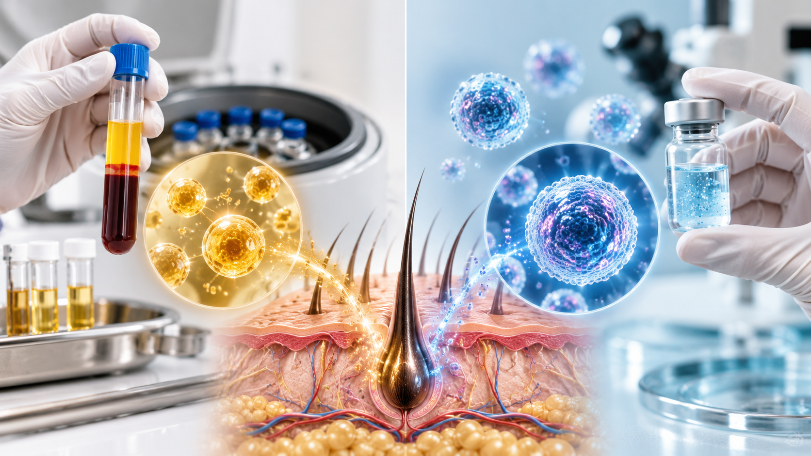 GFC vs Exosomes comparison for hair loss treatment