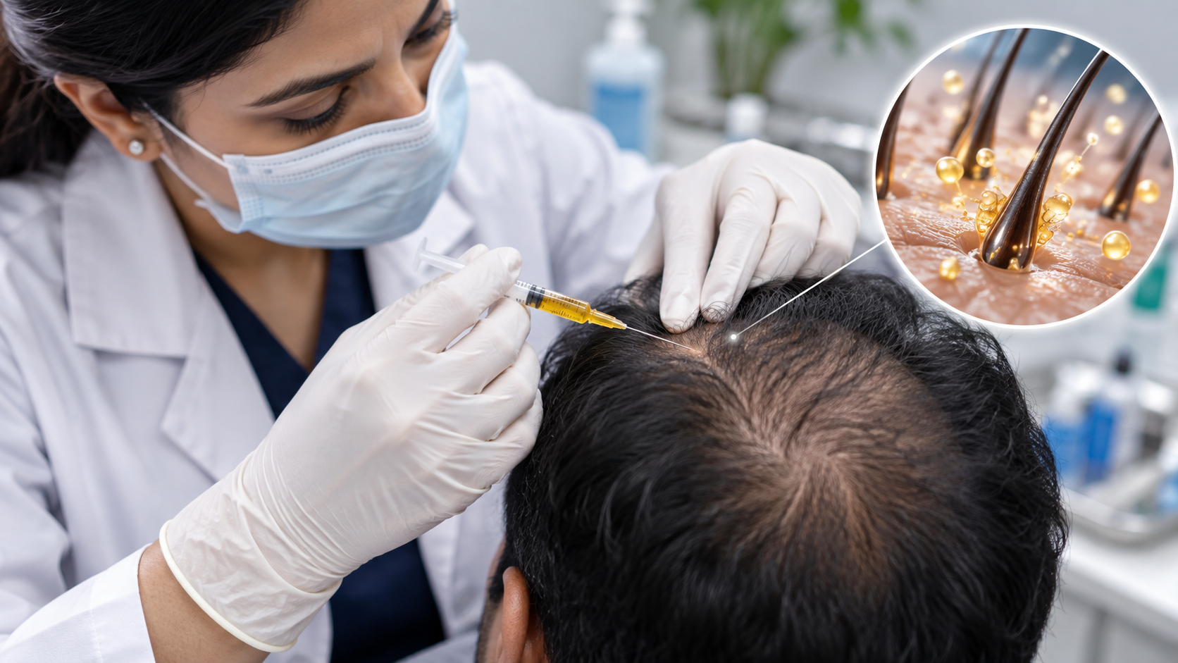 GFC scalp injection treatment for hair thinning